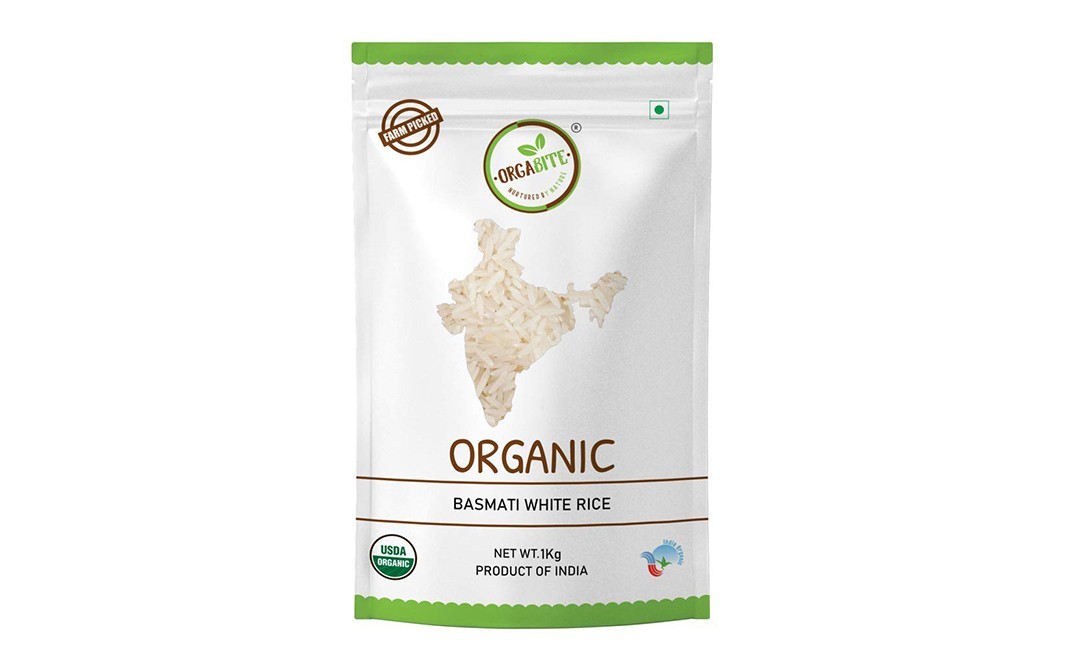 Orgabite Organic Basmati White Rice    Pack  1 kilogram